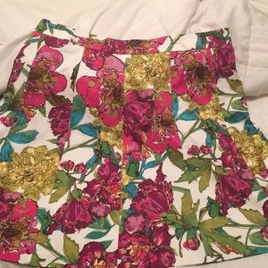 Lane Bryant floral A-line skirt
